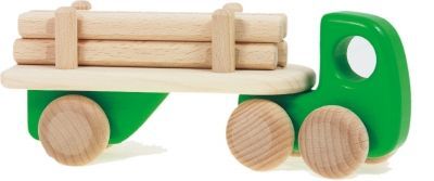 Ciężarówka z belkami zielona - zabawka dla dzieci
