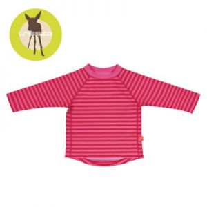 Lassig - Koszulka do pływania z długim rękawem Pink stripes , UV 50+ - 6-12