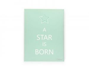 Childhome, Obrazek Star Is Born zielono-biały 30x40cm