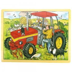 24-elementowe puzzle-traktor