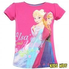 Koszulka Frozen "Elsa & Anna" róż 7 lat