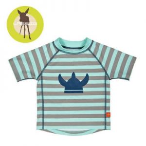 Koszulka T-shirt do pływania Striped aqua, UV 50+ - 18-24 mc