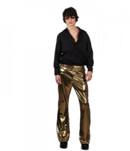 Spodnie Disco złote - M/L - stroje dla dorosłych