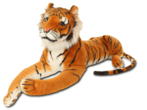 Wielki pluszowy tygrys