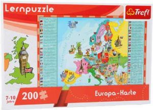 Puzzle mapa Europy - 200 elementów