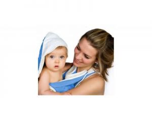 Ręcznik w formie fartucha Cuddledry Baby niebieski