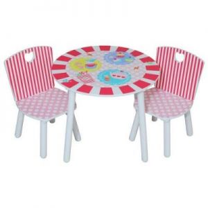 Kidsaw Komplet Stolik i 2 krzesełka dla dziewczynki z serii Patisserie