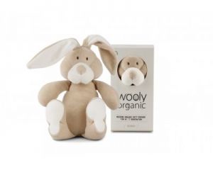 Wooly Organic, Classic Bunny, Zajączek przytulanka organiczna, 23 cm