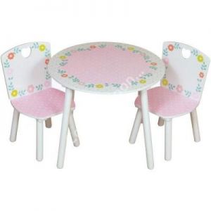 Kidsaw Komplet Stolik i 2 krzesełka dla dziewczynki z serii Country Cottage