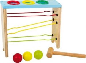 Kolorowa wbijanka-kulodrom - zabawka zręcznościowa dla dzieci