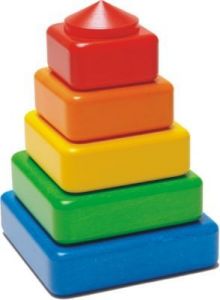 Piramida układanka sorter drewniany dla dzieci