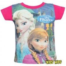 Koszulka Frozen "Elsa & Anna" różowa 2 lata