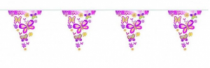 Girlanda Banner motylki 4 m dekoracje urodzinowe dla dzieci