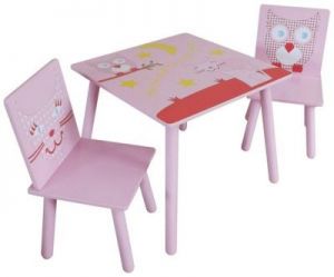 Kidsaw stół i dwa krzesła - seria Sowa & Kotek