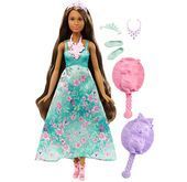 Barbie Księżniczki Kolorowe fryzury Mattel (brunetka)