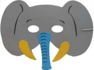 Maska z pianki dla dzieci, odgrywanie ról- słoń