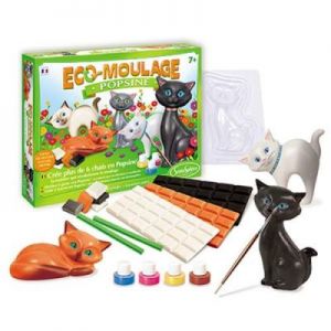 Eko-odlewy gipsowe Popsine Kotki - zestaw kreatywny dla dzieci