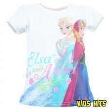 Koszulka Frozen "Elsa & Anna" biała 3 lata