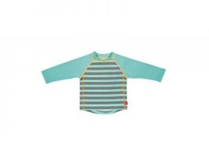 Koszulka do pływania z długim rękawem Striped aqua, UV 50+, 24-36 mcy