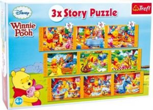 Winnie the Pooh Story puzzle 3 w 1 - Zabawka kreatywna dla dzieci