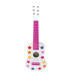 Drewniana gitara pink star