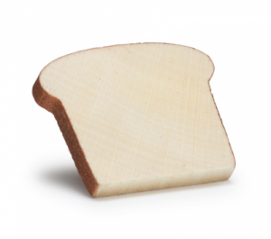 Drewniana kromka chleba tostowego do zabawy w sklep - zabawki dla dzieci