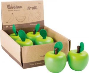 Drewniane zielone jabłka do zabawy w sklep - 6 szt