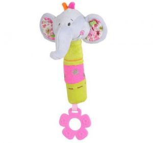 Babyono - Zabawka piszcząca z gryzakiem pomysłowy słonik