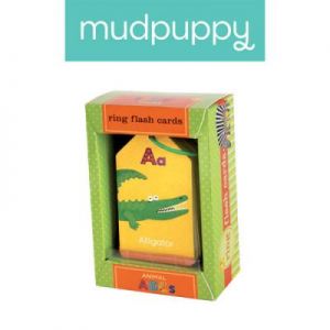Mudpuppy - Karty do nauki alfabetu i literek Fiszki Zwierzęta 1+