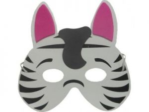 Maska z pianki dla dzieci, odgrywanie ról- zebra