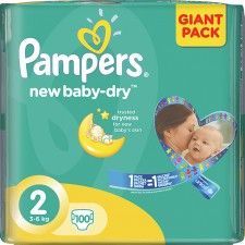 Giant Pack Pampers New Baby-dry Mini 2 (3-6kg) 100 szt.