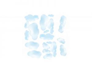 RoomMates, naklejki wielokrotnego użytku - chmurki niebieskie