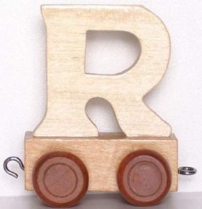 Wagonik z literką R - element z układanki ALFABET POCIĄG