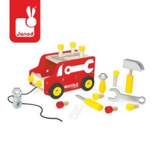 Ciężarówka z narzędziami do ciągnięcia Bricolo - zabawka dla dzieci