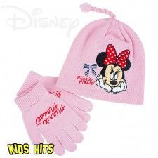 Komplet czapka + rękawiczki Disney "Minnie pink" 4-8 lat
