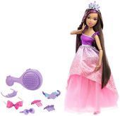 Barbie Tęczowa księżniczka długowłosa 43cm Mattel (szatynka)