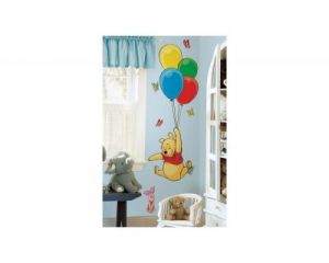 RoomMates, naklejki wielokrotnego użytku - Kubuś z balonami