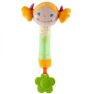 Babyono - Zabawka piszcząca z gryzakiem dziewczynka rudowłosa