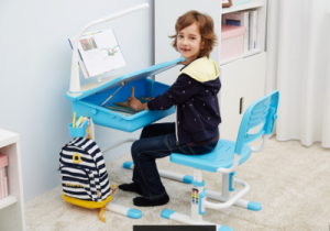 Vipack COMFORTLINE biurko dla dziecka z lampką i krzesłem - zestaw Blue