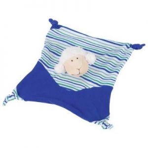 Przytulanka - poduszka dla dzieci z owieczką - niebieska