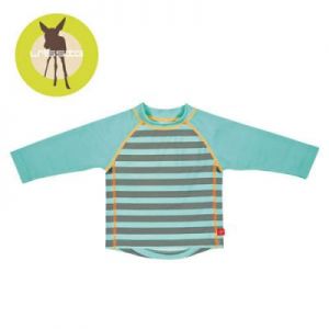 Lassig - Koszulka do pływania z długim rękawem Striped aqua, UV 50+ - 18-24 mc