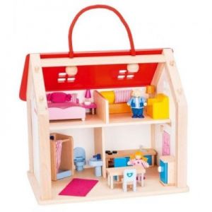 Domek dla lalek w walizce - zabawki dla dzieci