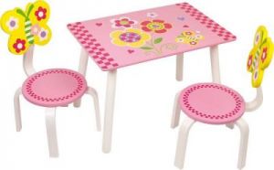 Krzesełka i stolik dla dzieci zestaw mebli Leonor