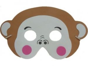 Maska z pianki dla dzieci, odgrywanie ról- małpka
