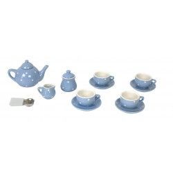 Porcelanowy serwis do herbaty niebieski