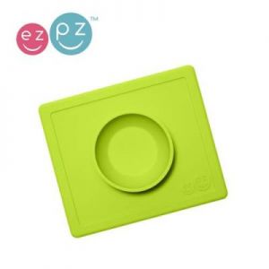 EZPZ - Silikonowa miseczka z podkładką 2w1 Happy Bowl zielona