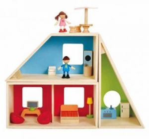 HAPE Geometryczny domek z wyposażeniem dla dzieci