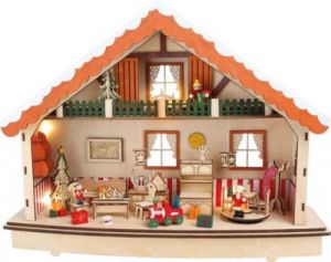 Pozytywka świąteczna Drewniany domek