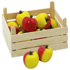 Zabawa w sklep - kosz z jabłkami - 10 elementów