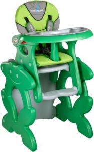 Krzesełko do karmienia + stolik Caretero Primus Zielone + PUZZLE